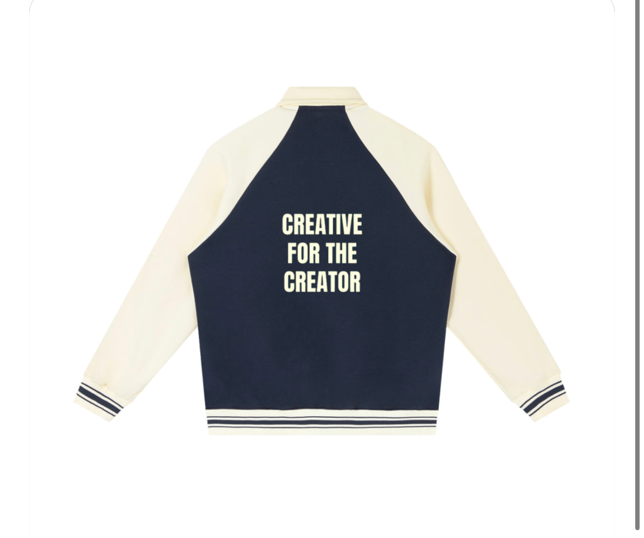 "Creative For The Creator" Baseball Jacket
